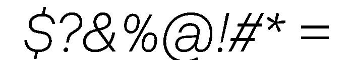Muoto ThinItalic Font OTHER CHARS