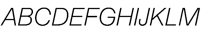 Muoto ThinItalic Font UPPERCASE