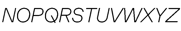 Muoto ThinItalic Font UPPERCASE