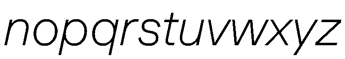 Muoto ThinItalic Font LOWERCASE
