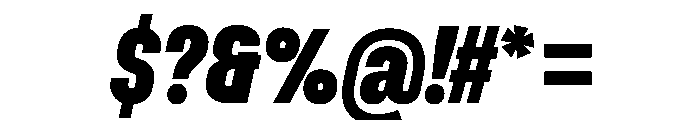 Muoto UltraCondensedBlackItalic Font OTHER CHARS