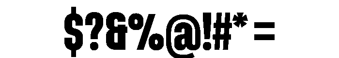 Muoto UltraCondensedBold Font OTHER CHARS