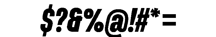 Muoto UltraCondensedBoldItalic Font OTHER CHARS