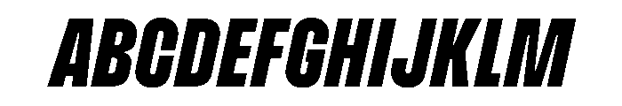 Muoto UltraCondensedBoldItalic Font UPPERCASE