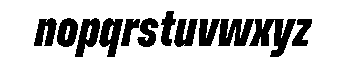 Muoto UltraCondensedBoldItalic Font LOWERCASE