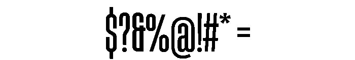 Muoto UltraCondensedLight Font OTHER CHARS