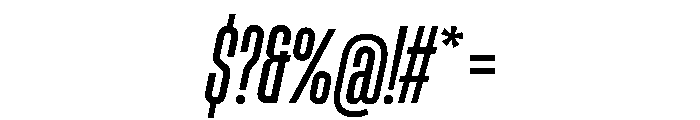 Muoto UltraCondensedLightItalic Font OTHER CHARS