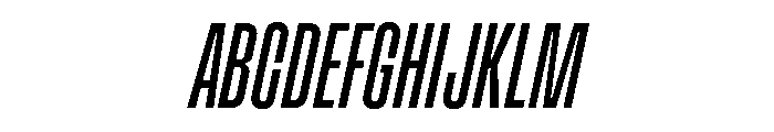 Muoto UltraCondensedLightItalic Font UPPERCASE