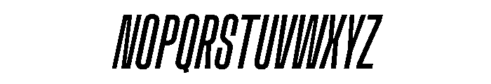 Muoto UltraCondensedLightItalic Font UPPERCASE