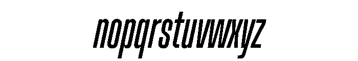 Muoto UltraCondensedLightItalic Font LOWERCASE