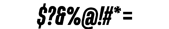 Muoto UltraCondensedMediumItalic Font OTHER CHARS