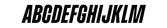Muoto UltraCondensedMediumItalic Font UPPERCASE