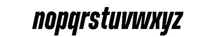 Muoto UltraCondensedMediumItalic Font LOWERCASE