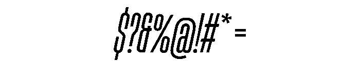 Muoto UltraCondensedThinItalic Font OTHER CHARS