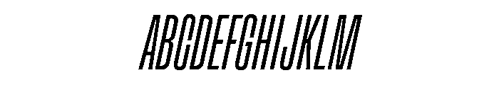 Muoto UltraCondensedThinItalic Font UPPERCASE