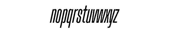Muoto UltraCondensedThinItalic Font LOWERCASE