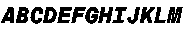 MuotoMono BlackItalic Font UPPERCASE