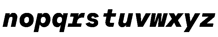 MuotoMono BlackItalic Font LOWERCASE