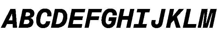 MuotoMono BoldItalic Font UPPERCASE