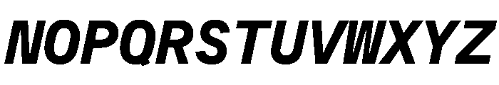 MuotoMono BoldItalic Font UPPERCASE
