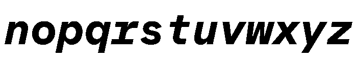 MuotoMono BoldItalic Font LOWERCASE