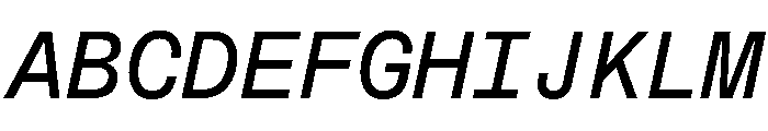 MuotoMono Italic Font UPPERCASE