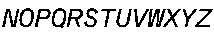 MuotoMono Italic Font UPPERCASE