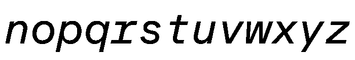MuotoMono Italic Font LOWERCASE