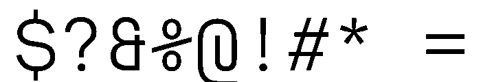 MuotoMono Light Font OTHER CHARS