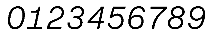 MuotoMono LightItalic Font OTHER CHARS