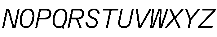 MuotoMono LightItalic Font UPPERCASE