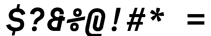 MuotoMono MediumItalic Font OTHER CHARS