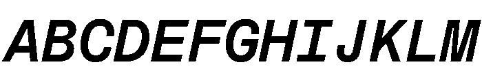 MuotoMono MediumItalic Font UPPERCASE