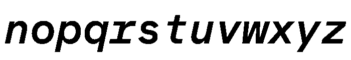 MuotoMono MediumItalic Font LOWERCASE