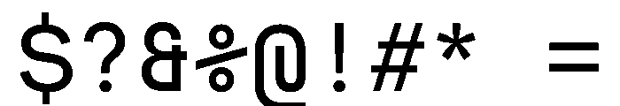 MuotoMono Regular Font OTHER CHARS