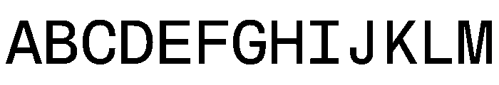 MuotoMono Regular Font UPPERCASE
