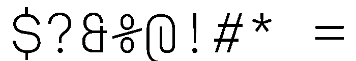 MuotoMono Thin Font OTHER CHARS