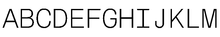 MuotoMono Thin Font UPPERCASE