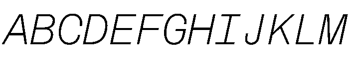MuotoMono ThinItalic Font UPPERCASE