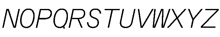 MuotoMono ThinItalic Font UPPERCASE