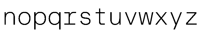MuotoMono Thin Font LOWERCASE