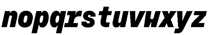 MuotoMonoCondensed BlackItalic Font LOWERCASE