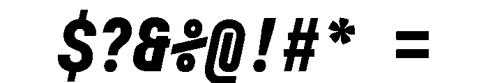 MuotoMonoCondensed BoldItalic Font OTHER CHARS