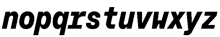 MuotoMonoCondensed BoldItalic Font LOWERCASE