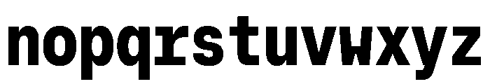 MuotoMonoCondensed Bold Font LOWERCASE