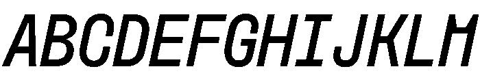 MuotoMonoCondensed Italic Font UPPERCASE