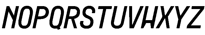 MuotoMonoCondensed Italic Font UPPERCASE