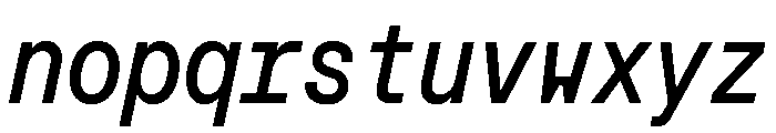 MuotoMonoCondensed Italic Font LOWERCASE