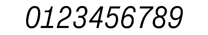 MuotoMonoCondensed LightItalic Font OTHER CHARS