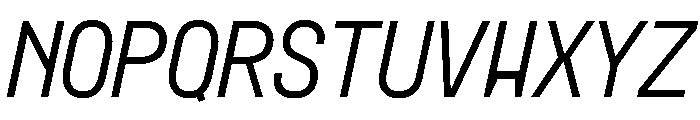MuotoMonoCondensed LightItalic Font UPPERCASE